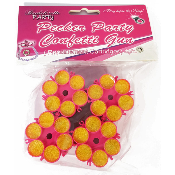 Pecker Party Confetti Gun Refill Cartridges 6Ct Pecker Party Confetti Gun Refill Cartridges 6Ct