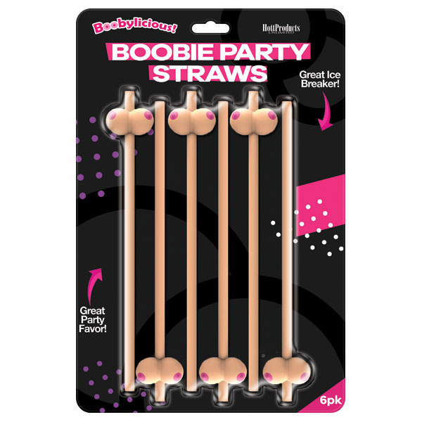 Boobie Straws Flesh Color 6Pk
