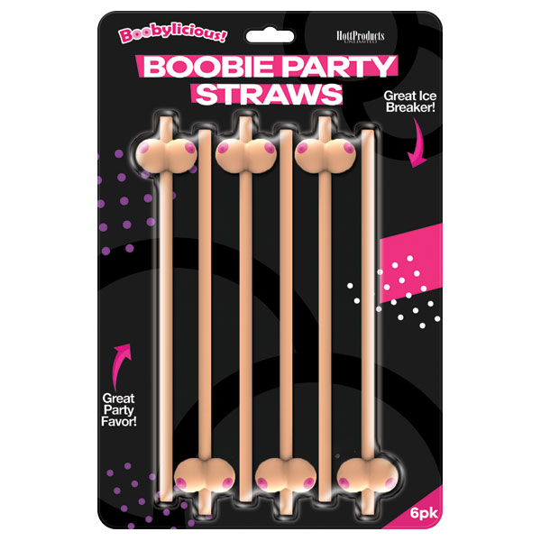 Boobie Straws Flesh Color 6Pk Boobie Straws Flesh Color 6Pk