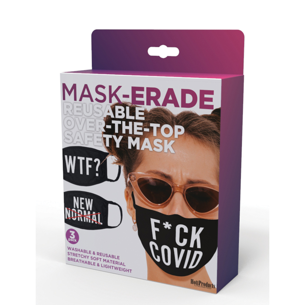 Maskerade Masks F Covid/Wtf?/New Normal-X 3Pk