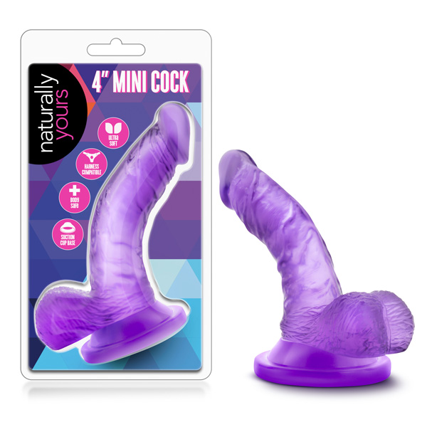 Naturally Yours 4" Mini Cock Purple