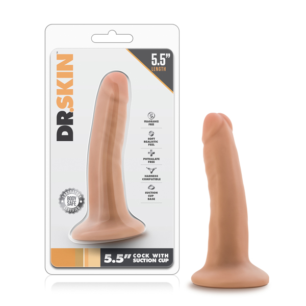 Dr. Skin 5.5" Cock With Suction Cup Vanilla