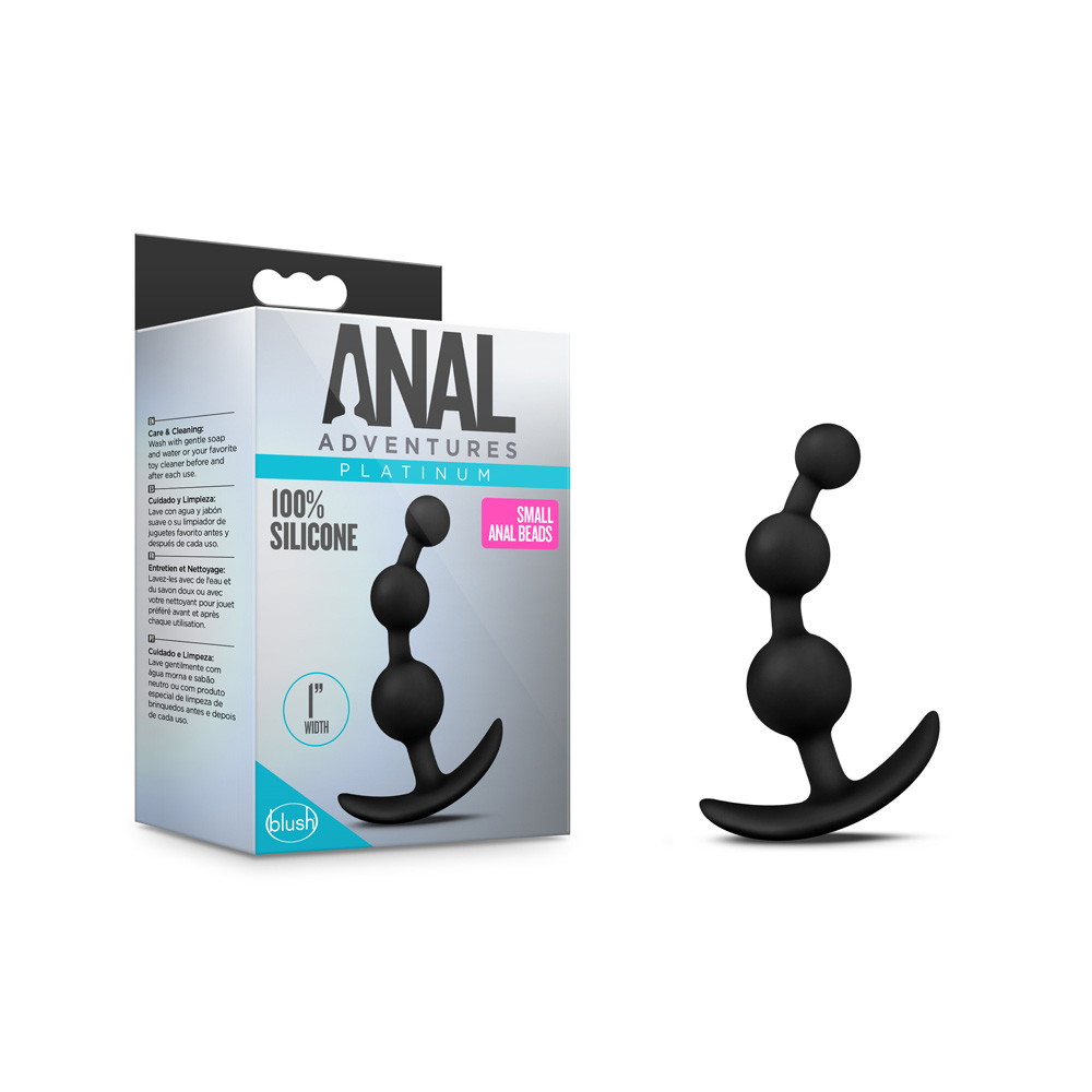 Anal Adventures Platinum Small Anal Beads Black