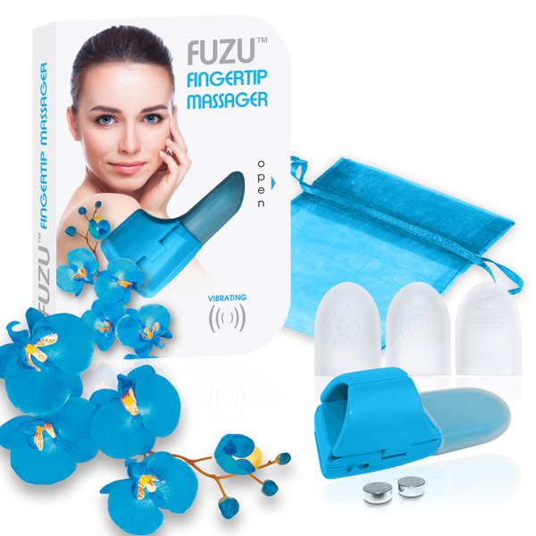 Fuzu-12K Vibrating Finger Massager Neon Blue Fuzu-12K Vibrating Finger Massager Neon Blue
