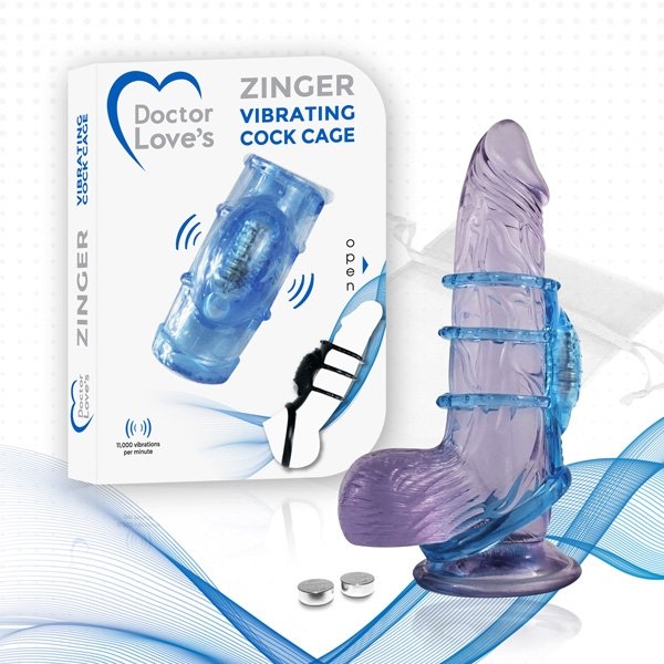Zinger Vibrating Sleeve Blue