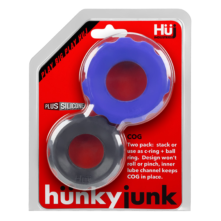Cog 2-Size C-Rings By Hunkyjunk Cobalt/Tar