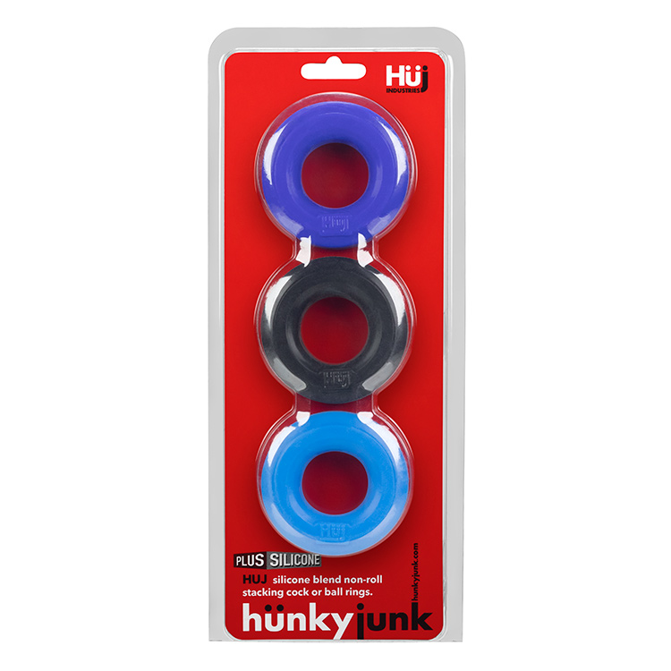 Huj3 C-Ring 3-Pack By Hunkyjunk Blue/Multi