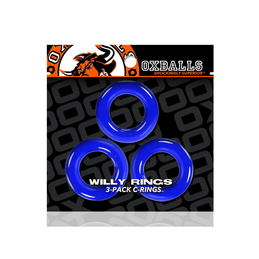 Willy Rings 3-Pack Cockrings Police Blue