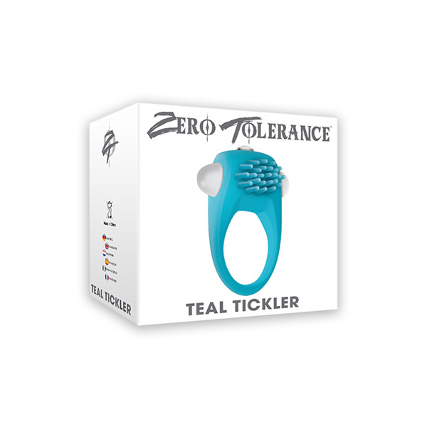 Teal Tickler Vibrating Cock Ring