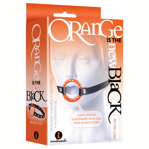 The 9's Orange Is The New Black Blow Gag Open Mouth Leather Gag