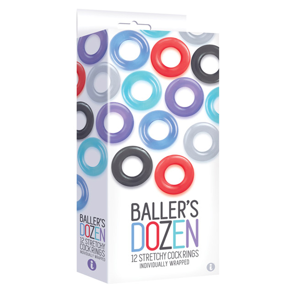 The 9's Baller's Dozen 12Pc Cock Ring Set