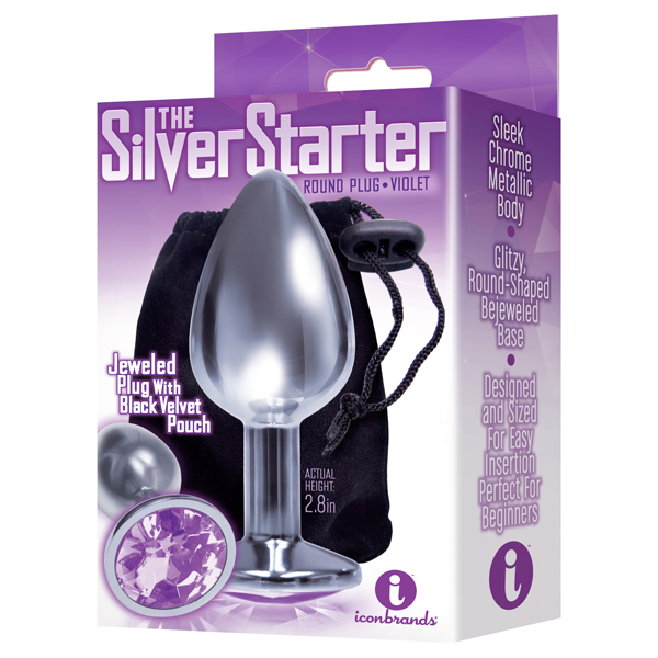 The 9's The Silver Starter Bejeweled Stainless Steel Plug Violet
