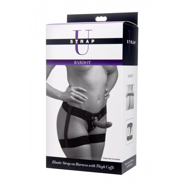 Strap U Bardot Elastic Strap On Harness With Thigh Cuffs