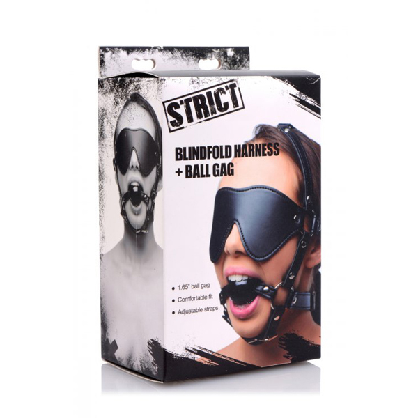 Strict Eye Mask Harness With Ball Gag
