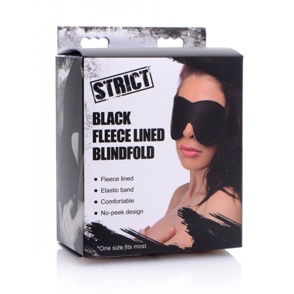 Strict Black Fleece Lined Blindfold