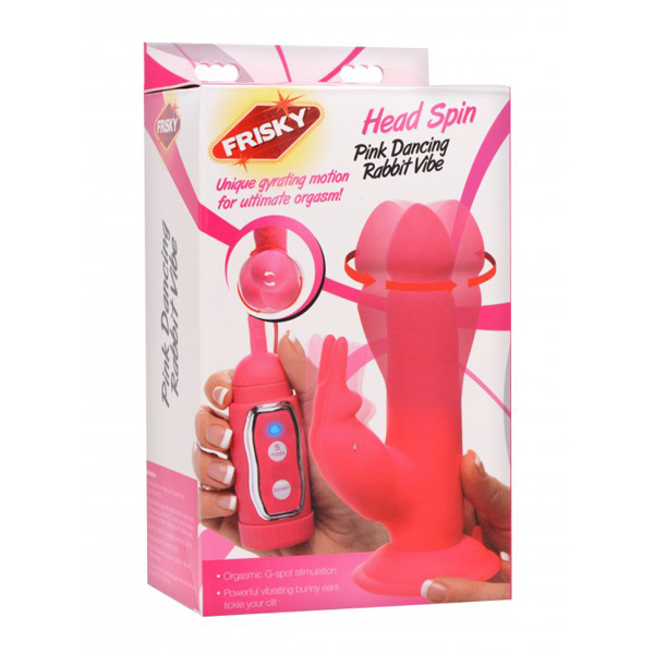 Frisky Head Spin Pink Dancing Silicone Rabbit Vibe