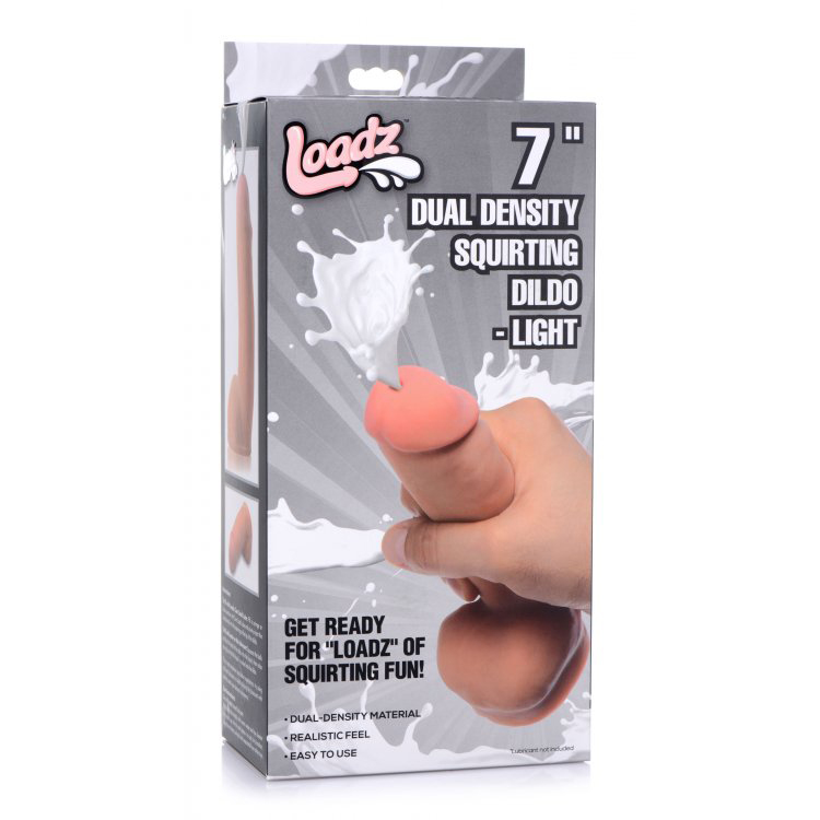 Loadz 7" Dual Density Squirting Dildo Light