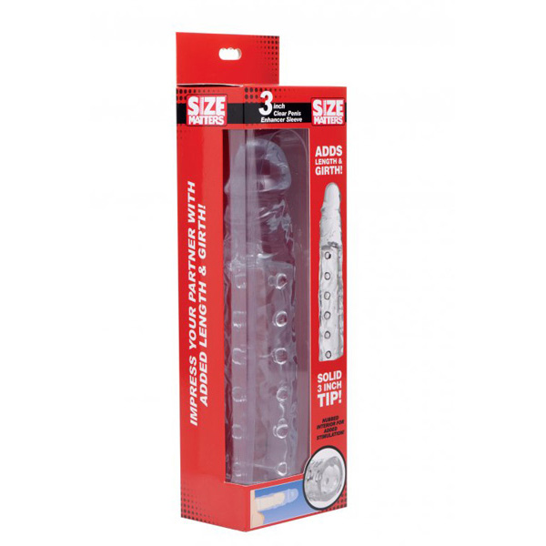 Size Matters 3" Clear Penis Sleeve Enhancer
