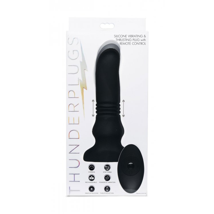 Thunder Plugs Silicone Vibrating & Thrusting Plug