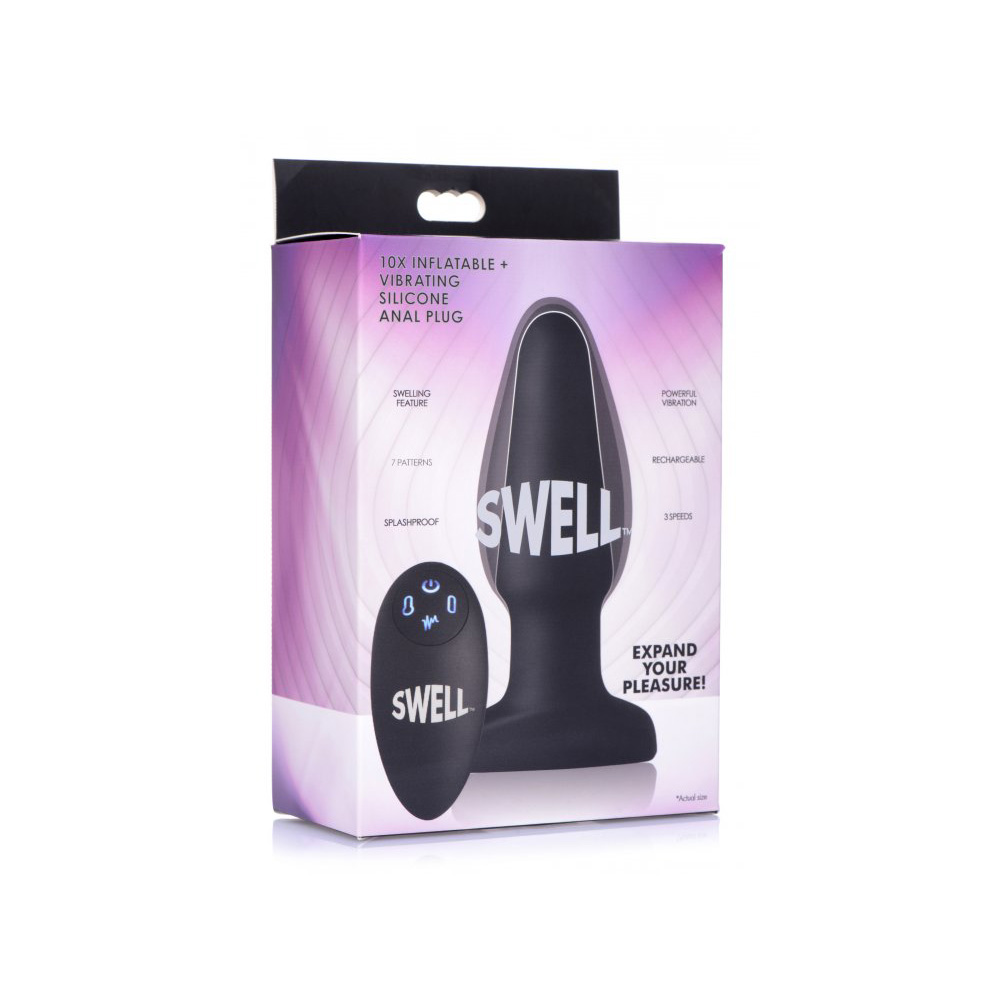 Swell Worlds First Remote Control Inflatable 10X Vibrating Silicone Anal Plug