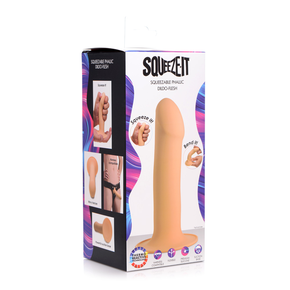 Squeeze-It Squeezable Phallic Dildo Flesh