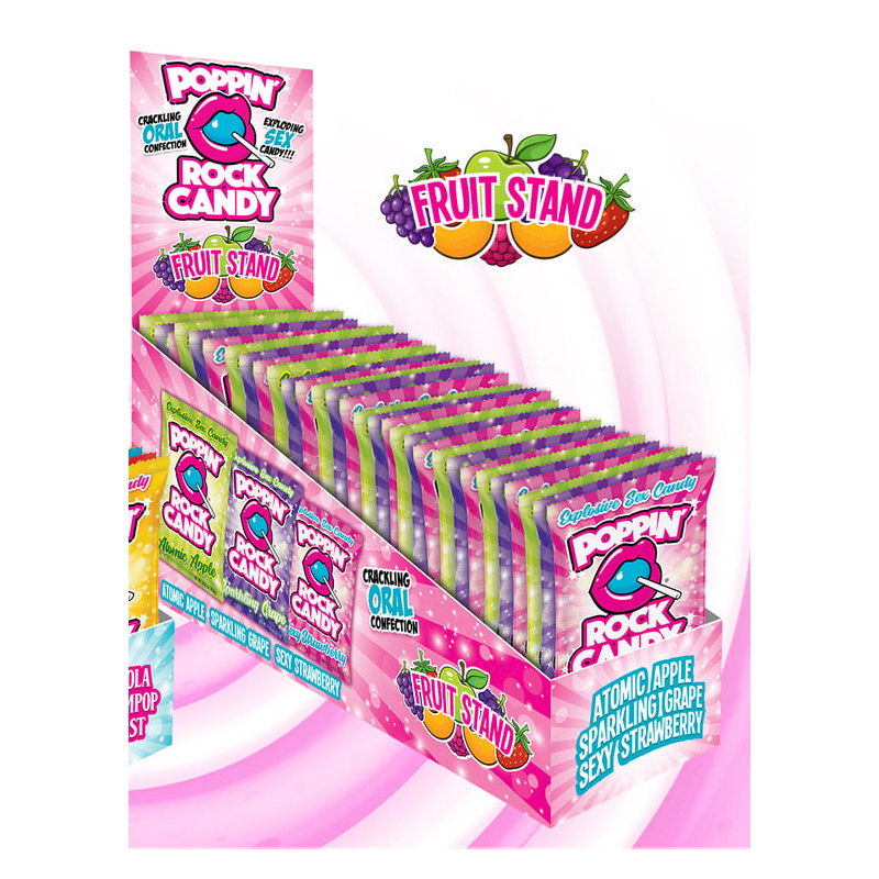 Popping Rock Fruits Stand 36Ct Display Popping Rock Fruits Stand 36Ct Display