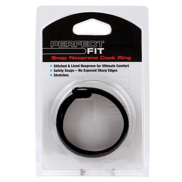 Neoprene Snap Cockrings - Black