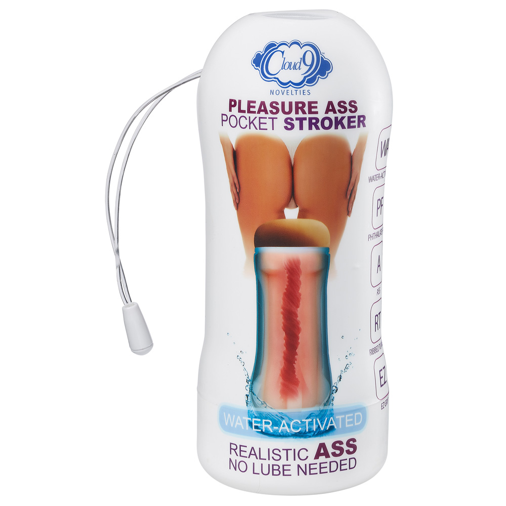 Pleasure Anal Pocket Stroker Water Activated Tan