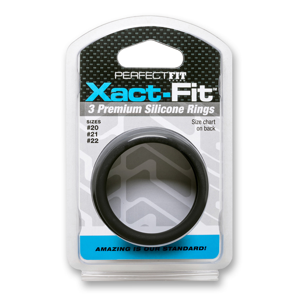 Xact-Fit Silicone Rings #20, #21, #22 Black