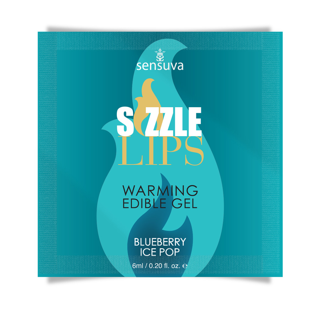 Sizzle Lips Blueberry Ice Pop Warming Gel 100Ct Tub