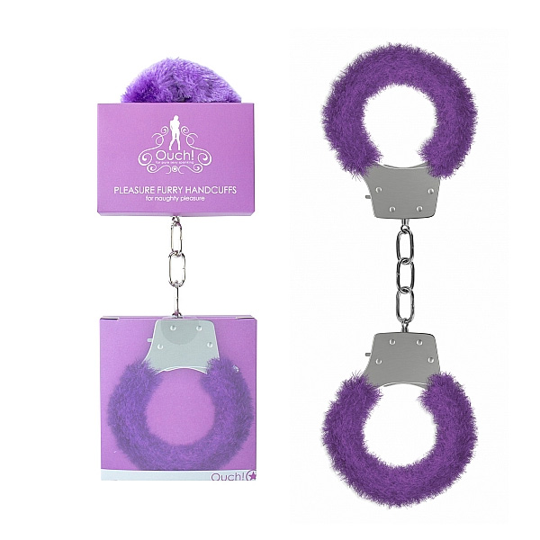Ouch! Pleasure Handcuffs Furry Purple Ouch! Pleasure Handcuffs Furry Purple