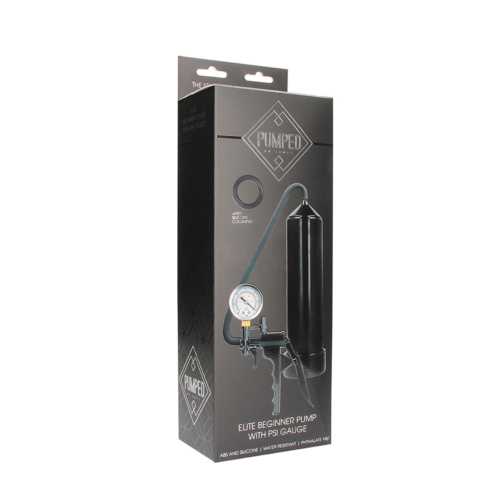Pumped Elite Beginner Pump With Psi Gauge Black Pumped Elite Beginner Pump With Psi Gauge Black