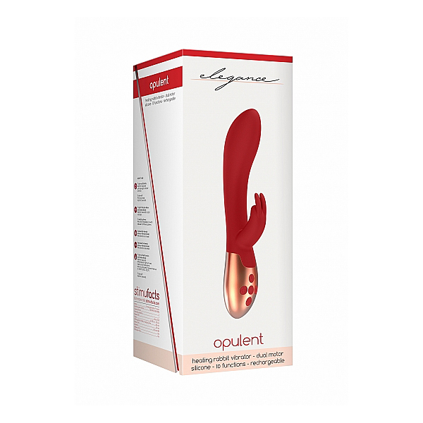 Elegance Heating Rabbit Vibrator Opulent Red