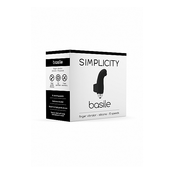 Simplicity Basile Finger Vibrator Black