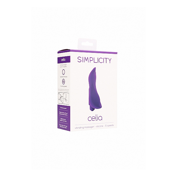 Simplicity Celia Vibrating Massager Silicone Purple