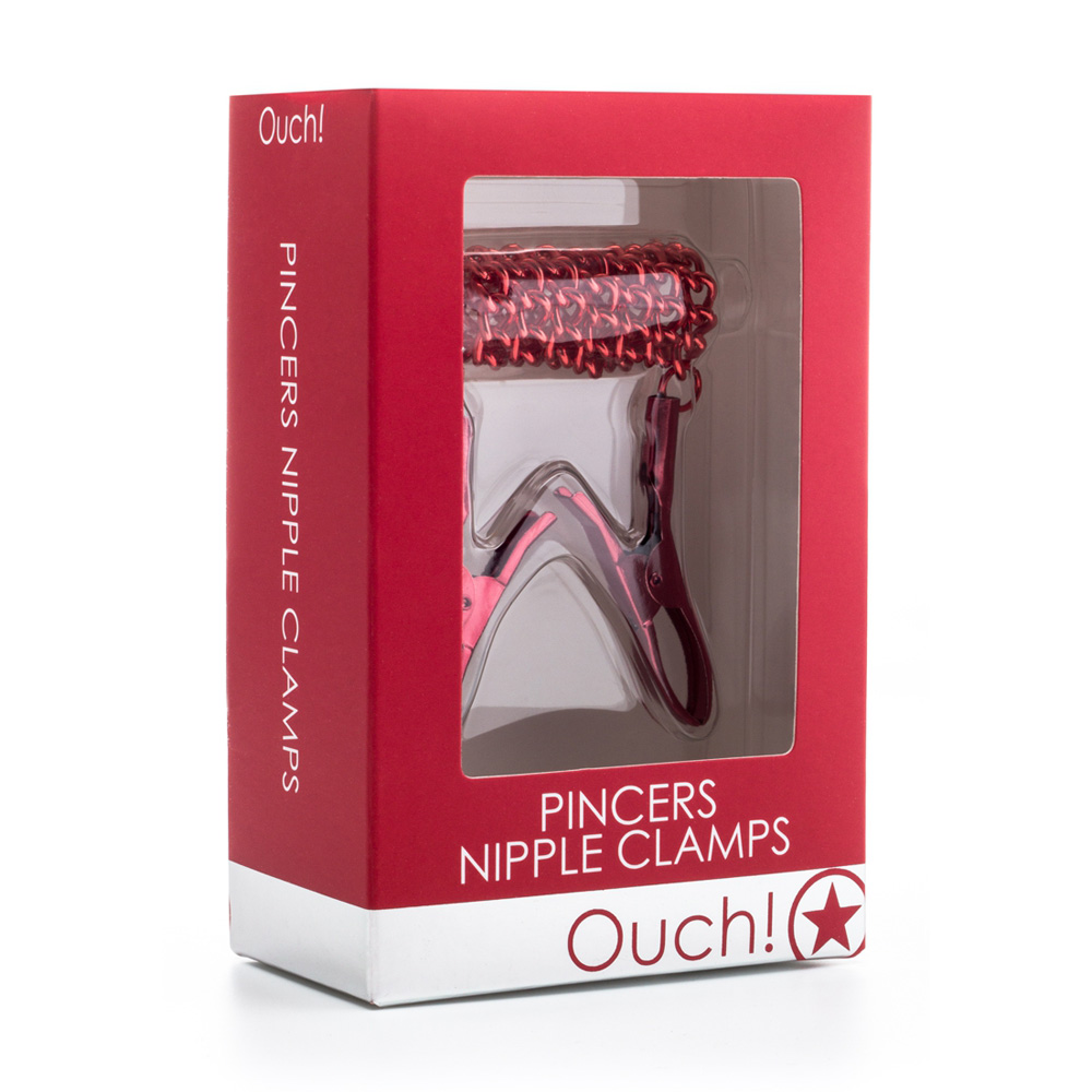 Ouch! Pincers Nipple Clamps Red