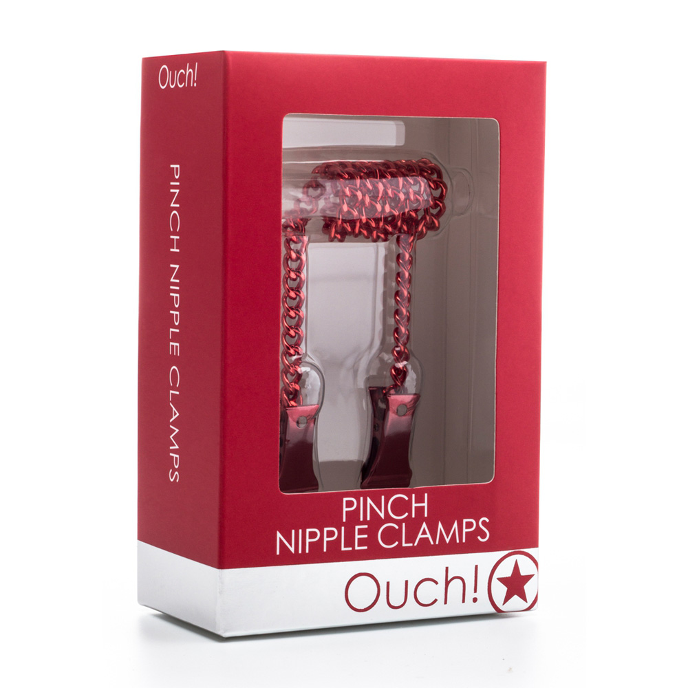 Ouch! Pinch Nipple Clamps Red