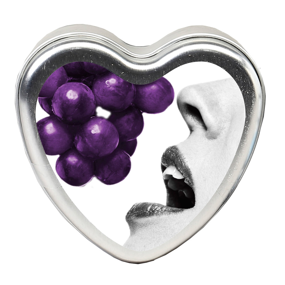 Candle 3 N 1 Heart Edible Grape 4.7 oz.