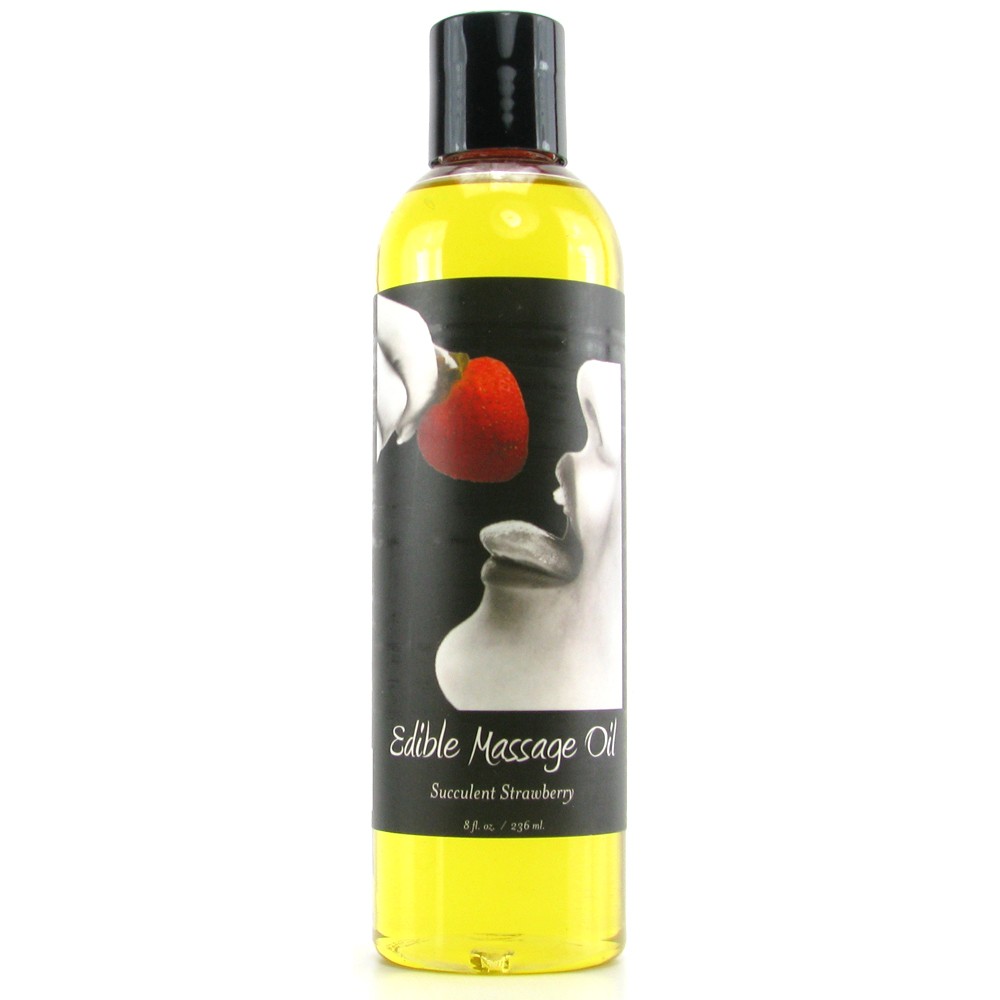 Massage Oil Edible Straw 8 oz.