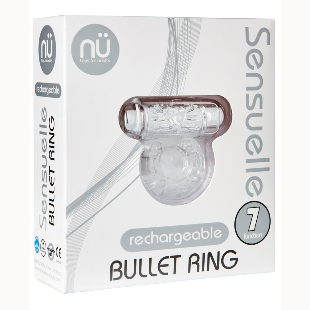 Sensuelle Bullet Ring 7-Function Clear