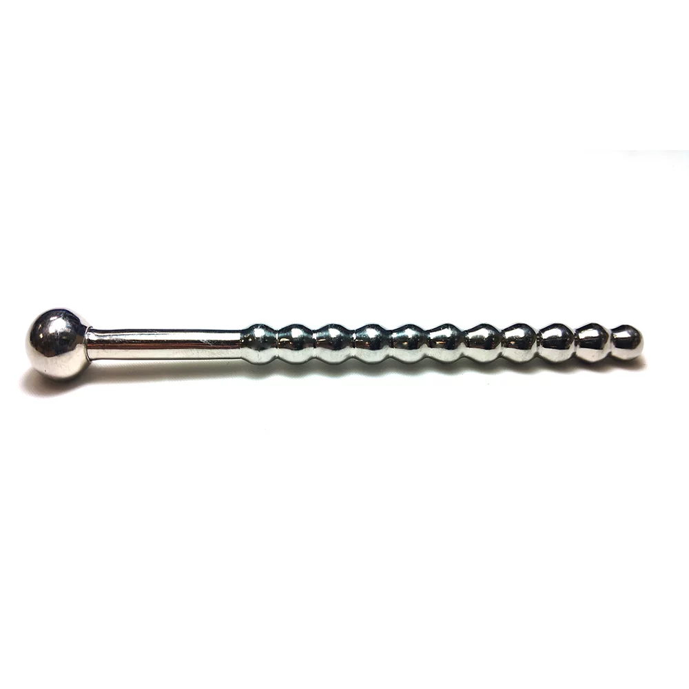 Stainless Steel Beaded Urethral Probe Sound With Stopper Stainless Steel Beaded Urethral Probe Sound With Stopper