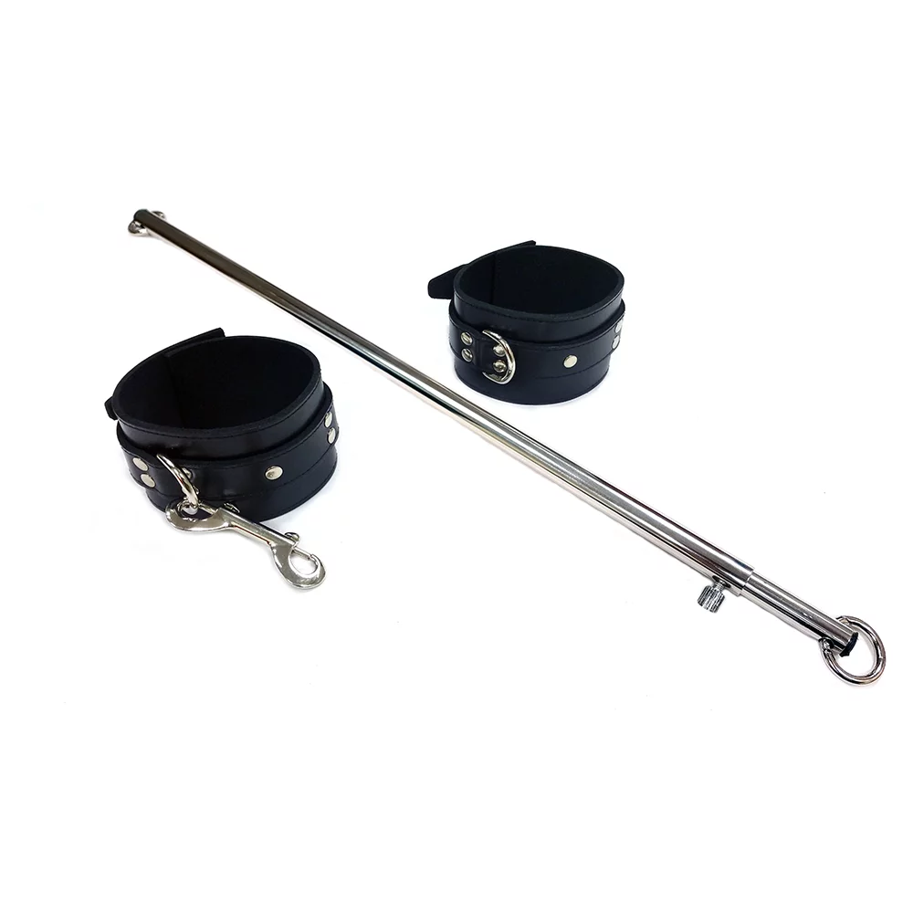 Adjustable Leg Spreader Bar With Black Cuffs