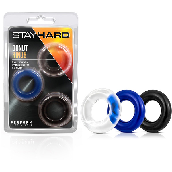 Stay Hard Donut Rings 3 Pack Assorted