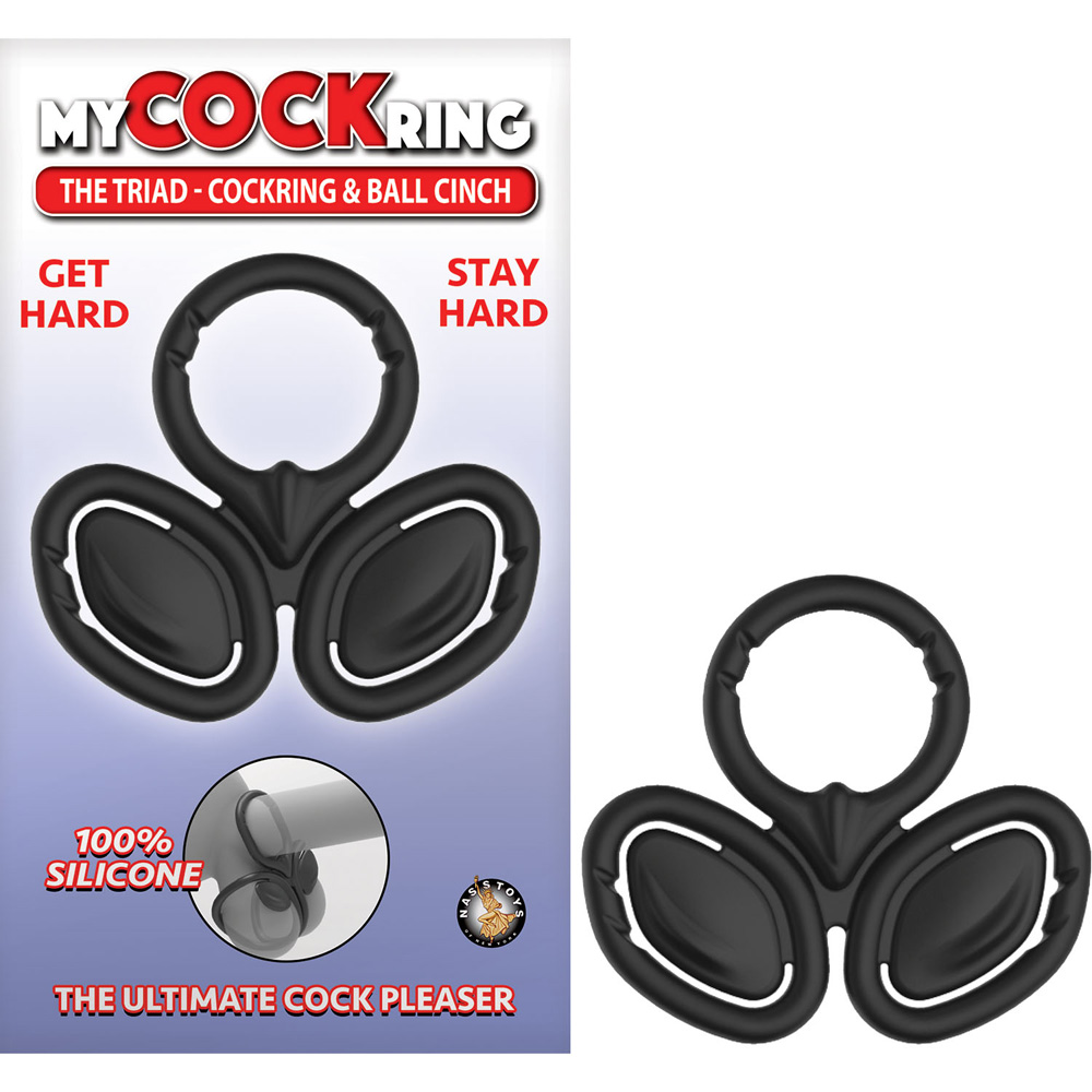 My Cockring The Triad Cockring & Ball Cinch Black My Cockring The Triad Cockring & Ball Cinch Black