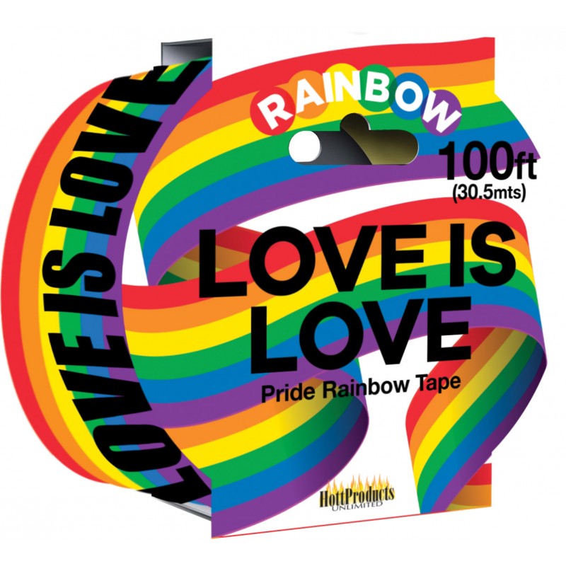 Love Is Love Rainbow Style Caution Party Tape 100'