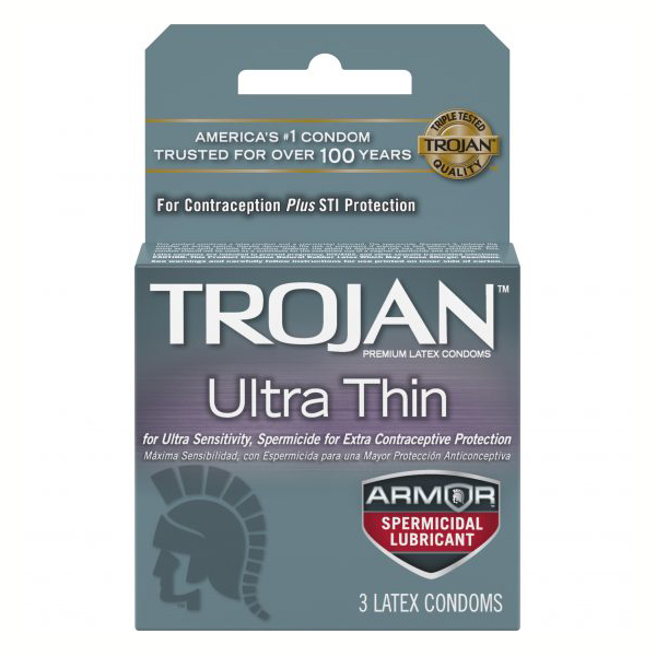 Trojan Ultra Thin Armor Spermicidal 3Pk