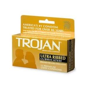 Trojan Ribbed Lubricated (3ct)