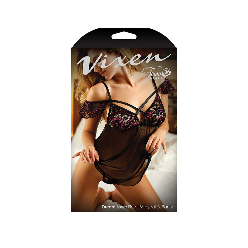 Dream Lover Floral Babydoll & Panty One Size