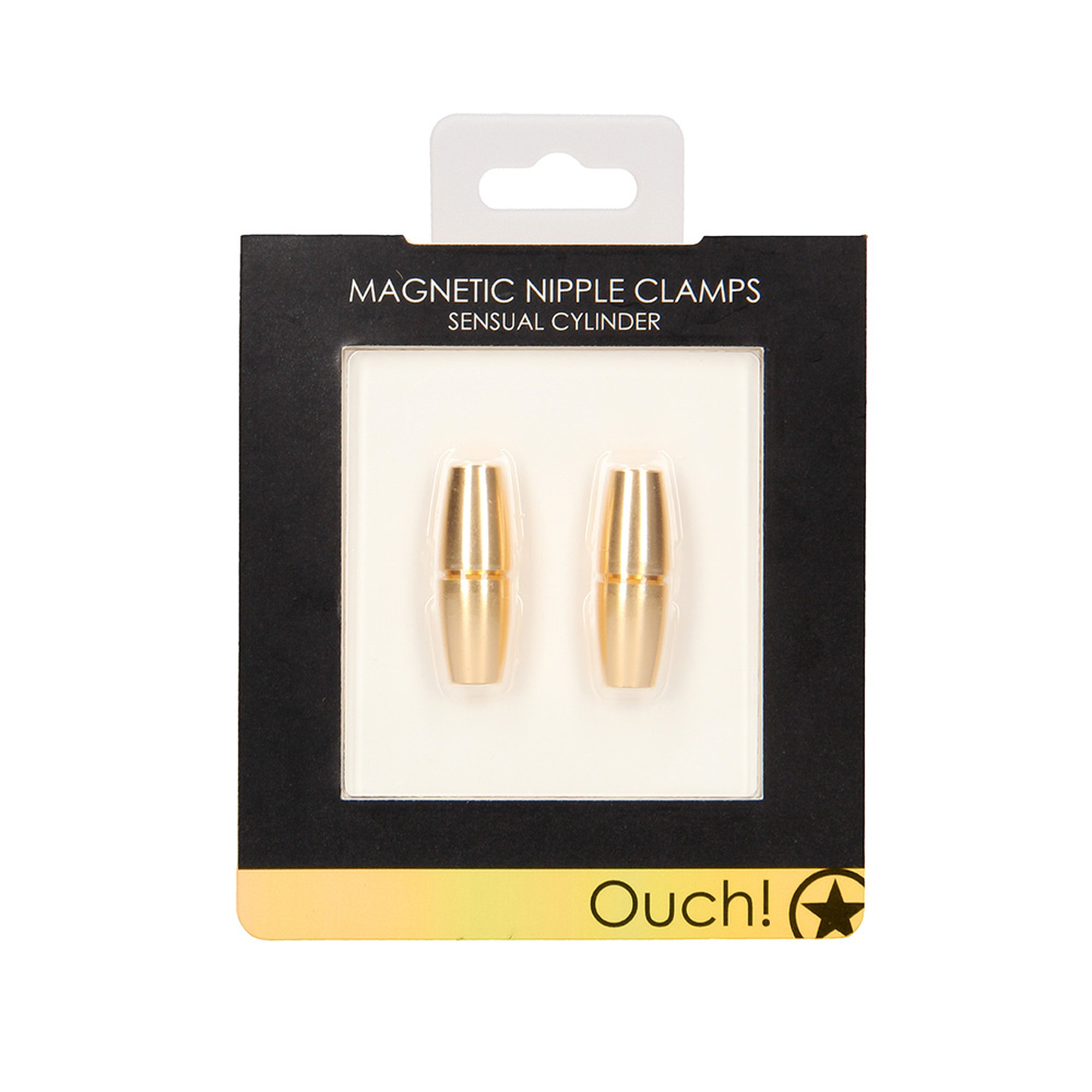 Ouch! Magnetic Nipple Clamps Sensual Cylinder Gold