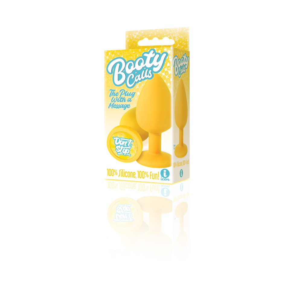 The 9's Booty Calls Silicone Butt Plug Yellow Don't Stop